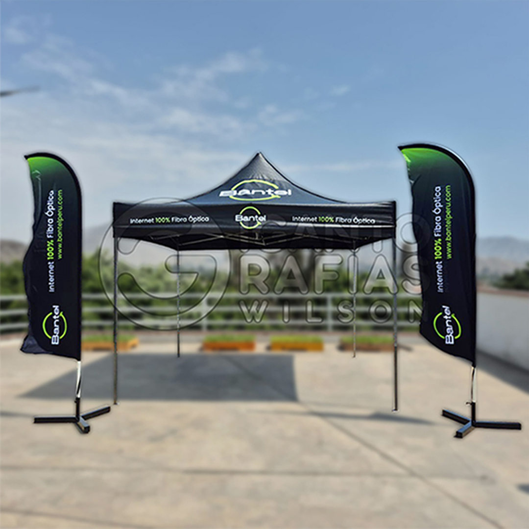 Toldo y Plumas Publicitarias para BANTEL